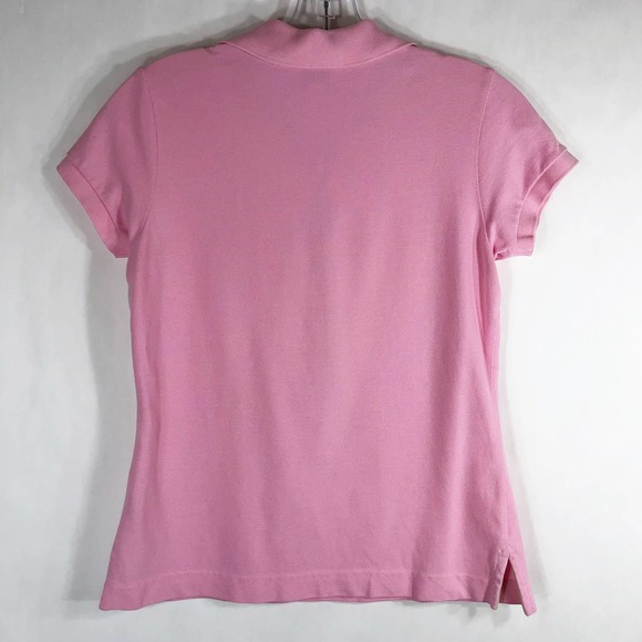 Lilly Pulitzer Small Polo Shirt‎ Pink Green Short Sleeve Half Button Down 600 - Picture 2 of 5